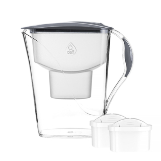 Dafi Filtračná kanvica Luna, 3,3 l + 2 filtre Unimax, sivá