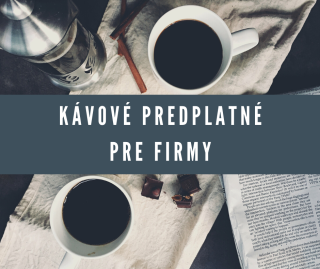 Kávové predplatné pre firmy